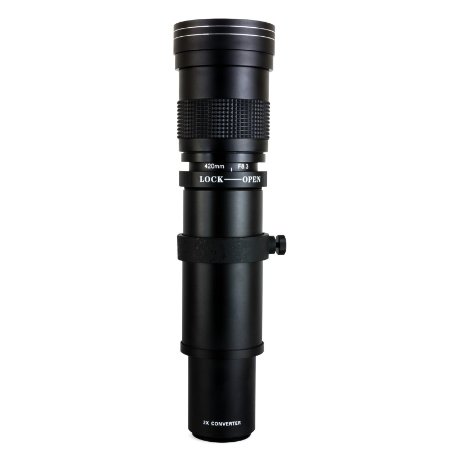 Opteka 420-1600mm f/8.3 HD Telephoto Zoom Lens for Nikon D4s, D4, D3x, Df, D810, D800, D750, D610, D600, D7100, D7000, D5500, D5300, D5200, D5100, D3300, D3200 and D3100 Digital SLR Cameras