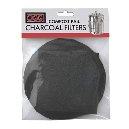 Oggi Replacement Charcoal Filters for Compost Pails # 7320, 5427, 5448 and 7700, Set of 2