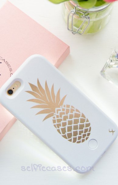 *NEW* Pineapple pattern iPhone 6 Selfie Cases illuminated LED cell phone selfie case