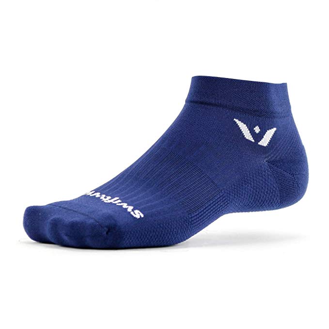 Swiftwick- Aspire ONE | Socks Built for Running & Cycling | Fast Drying, Firm Compression Ankle Socks