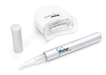 Polar Ice Combo Teeth Whitening Pen containing 35% carbamide peroxide gel with a 5 LED light for 5 X the whitening acceleration. WOW!!