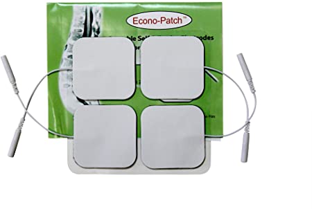 Premium 40 Electrodes 10 Packs of 4 Electrodes 2.0" x 2.0" Each Preferred White Foam Backing with US Made Gel Adhesive for Multiple Use by Eco-Patch®