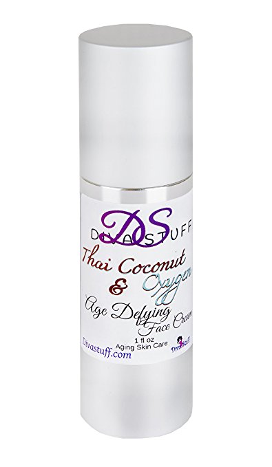 Diva Stuff Thai Coconut and Oxygen 8 Face Cream – Anti-Aging and Moisturizer – Made in the USA with Safe Ingredients – 1 fl. oz.