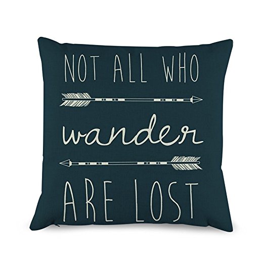 Decorbox Quotes with Arrow Throw Pillow Covers Decorative Cushion Cover (20 inch, hearts)