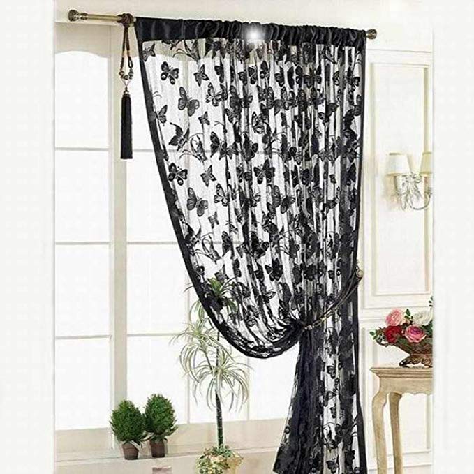Blackout Curtains,OUBAO Window Curtain Room Divider Strip Tassel Butterfly Pattern- 100200cm