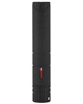 Xikar Turrim Cigar Lighter, Single Jet Flame, Oversized Fuel Tank, Refillable, Piezo Ignition, Wrinkle Black