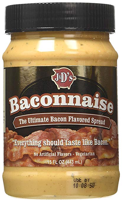 J&D Baconnaise Regular Mayonnaise, Bacon, 15 Ounce