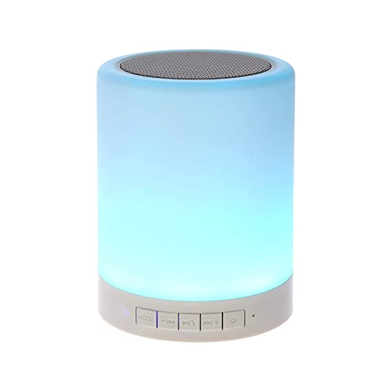 ITRUE Night Light LED Touch Lamp Portable Bluetooth Speaker, Wireless HiFi Speaker with Smart Colour Changing Touch Control, USB Rechargeable Bedside Table Lamp/TF Card/AUX Support for All Devices
