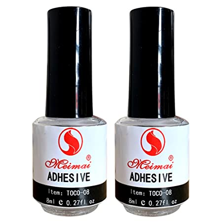 Professional 2PCS Galaxy Star Nail Art Glue for Foil Sticker Nail Transfer Tips Decorations Adhesive White 8ml