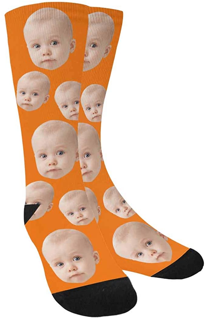 Custom Face Socks Multiple Faces, Your Photo on Socks for Men Women Dad Father's Day