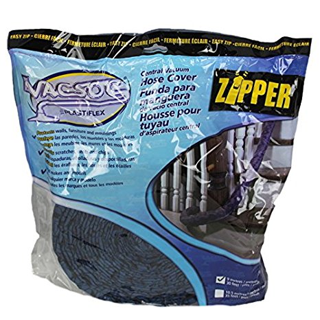 Genuine Plastiflex 30ft Central Vacuum Zippered Hose Sock Cover.