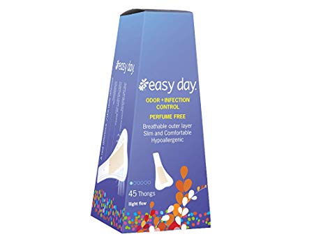 EasyDay Thongs Unscented, Hypoallergenic,Odour & Infection Control Because You are Busy - 45 Count Pack