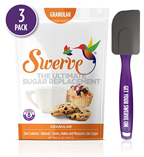 Swerve Granular Sweetener (12 oz, Pack of 3)   Spatula: The Ultimate Sugar Replacement