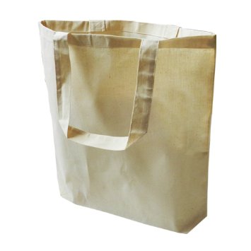 12 Pack Eco Friendly Natural Cotton Canvas Tote Bag 15" X 16" X 3" Shopping Bag, Craft Bag, Beach Bag, Grocery Bag, Travel Bag, Tote Bag for School, Book Bag, Diaper Bag