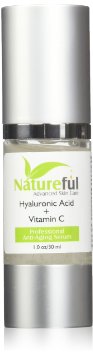 Natureful Hyaluronic Acid Serum with Vitamin C 100 % Pure Beauty Anti Aging Skin Care Cream & Moisturizer Treatment for Your Face Quality Topical Facial Solution with Vitamin C & E, 1 oz