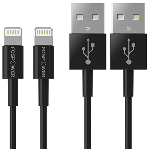 Lightning Cable (3FT, 2 Packs), FosPower [Apple MFi Certified] 8 Pin Lightning to USB Sync Charge Charging Cable for iPhone 7 7 Plus 6S 6, iPad Pro Air 2 mini 3, iPod Touch, Nano