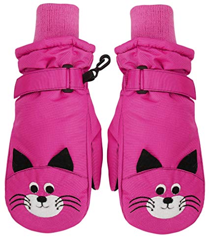 SimpliKids Children's Winter Thinsulate Insulated Waterproof Ski Mittens,Animal