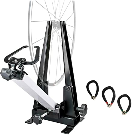 BIKEHAND Bike Wheel Professional Truing Stand Bicycle Wheel Maintenance - Great Tool for Rim Truing with Free Spoke Wrenches and Heavy Duty Base