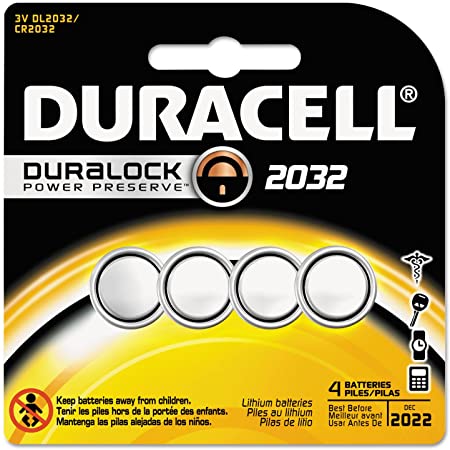 Duracell Lithium Medical Battery, 3V, CR2032, Lithium Batteries 4/Pack