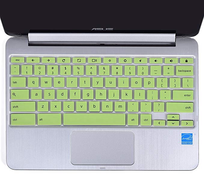 Keyboard Cover for 2018 Newest Premium Asus Flip 10.1"/ASUS Chromebook Flip 10.1 inch C100PA-DB02/C101PA-DB02, Green