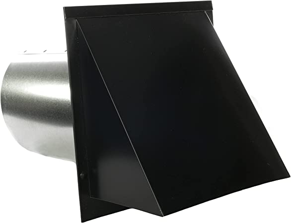 FAMCO Galvanized Steel Hooded Wall Vent with Screen and Damper, Used for Air Exhaust Applications