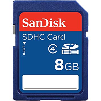 SanDisk 8GB SDHC Flash Memory Card Class-4 (SDSDB-008G-A46) Retail Package.