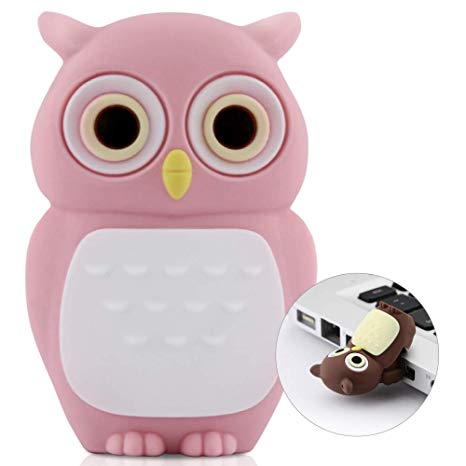 Bone Collection 8GB Owl USB Drive with Changeable Coat, Pink (D10021P)
