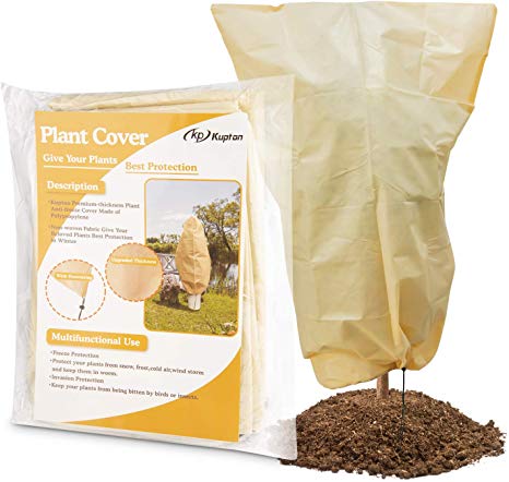 Kupton Plant Cover for Frost Protection, 47.24"×70.87" Upgraded Thickness Frost Cover Anti-Freeze Jacket Warm Blanket for Shrub and Trees to Keep Your Plants from Damage (2 Pack)