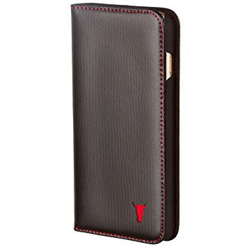 TORRO iPhone 6S Plus Leather Case. Premium Slim Leather Stand Case / Cover for Apple iPhone 6 Plus / 6S Plus - Black