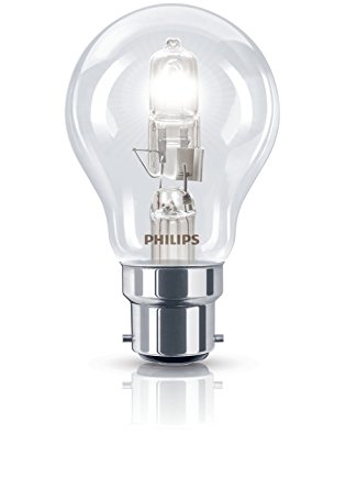 Philips B22 Halogen EcoClassic Traditional Bulb, 42 W, 240 V - Pack of 5