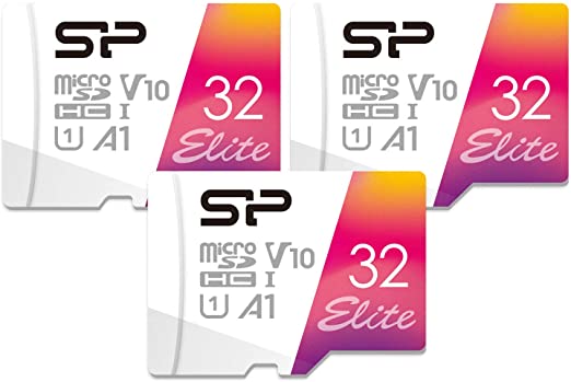 Silicon Power 32GB 3-Pack MicroSDHC UHS-1 Memory Card with Adapter