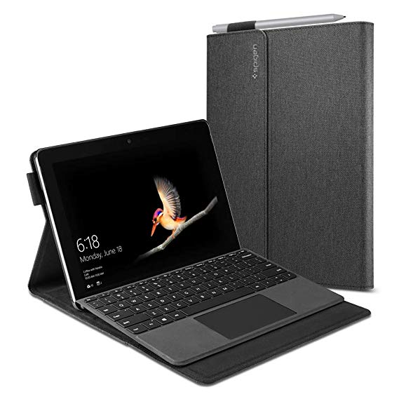 Spigen Stand Folio Designed For Microsoft Surface Go Case - Charcoal Gray