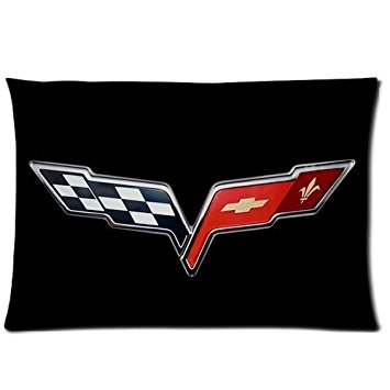 Chevrolet Corvette Racing Flags 20X30 Two Sides Custom Cotton & Polyester Pillow Case Cover Cushion Cover Model: CHH-0433 (Build-to-Order)