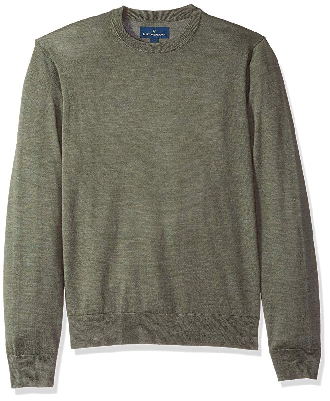 Amazon Brand - BUTTONED DOWN Men's Italian Merino Wool Lightweight Cashwool Crewneck Sweater