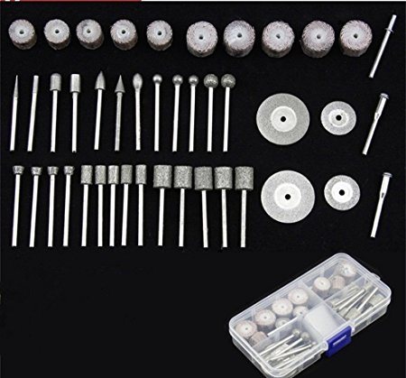 ZFE Stone Carving Set Polishing Rotary Tools Diamond Burr Accessories for Gambling/ Betting Stone, Jewelry, Glass, Stone, Ceramic-fit Dremel Rotary Tools