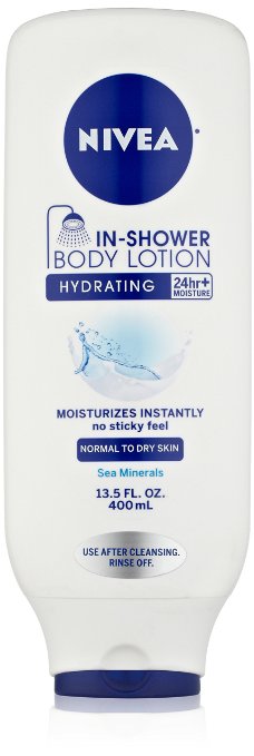 NIVEA In-Shower Hydrating Body Lotion for Normal to Dry Skin, 13.5 Ounce