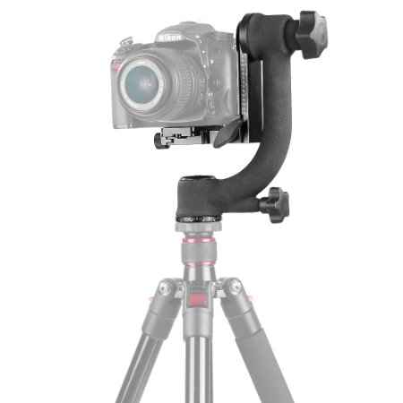 Neewer Professional Heavy Duty Metal Gimbal Tripod Head with Arca-Swiss Standard Quick Release Plate for Digital SLR Cameras