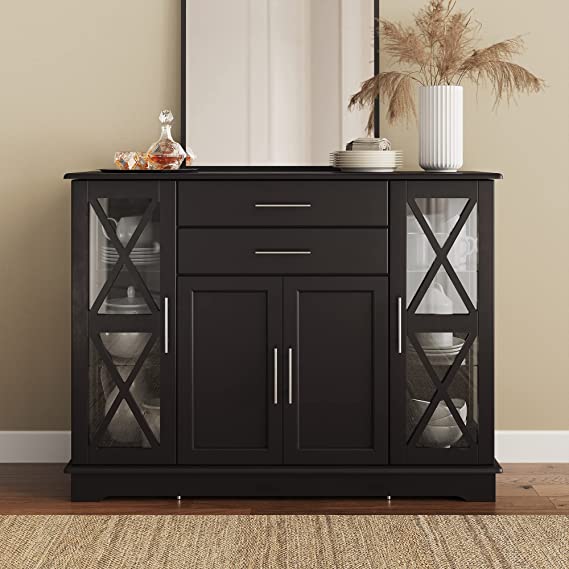Farmhouse Coffee Bar Cabinet with Huth, 47 Sideboard Buffet