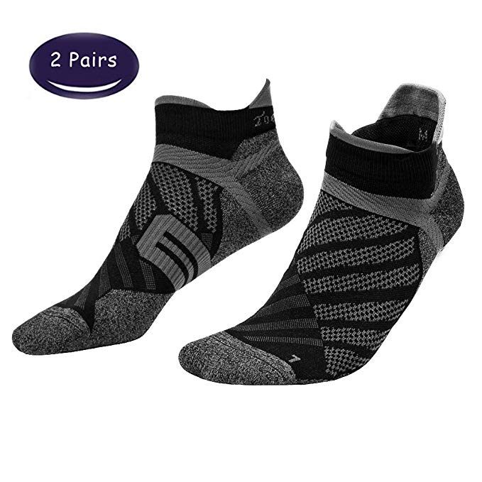 Toes&Feet Men's Antibacterial Thin Quick-Dry Ankle Compression Running Socks