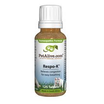 PetAlive Respo-K for Colds, Congestion, Sneezing in Pets (125 Tablets)