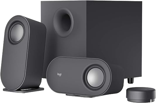 Logitech Z407 Bluetooth Computer Speakers with Subwoofer and Wireless Control, Space-Filling Sound, Premium Audio with Multiple Inputs, USB Speakers - Black