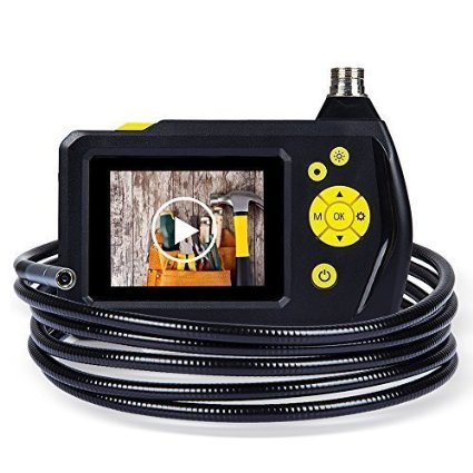 DBPOWER 2.7 Inch Color LCD Screen Endoscope Inspection Snake Camera with 3M Tube, Function of Zoom, 360 Degree Rotation and DVR Digital Video Recording