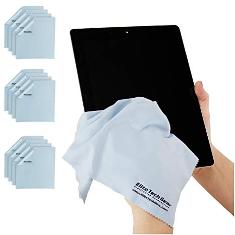 (12-Pack "OVERSIZED") The Most Amazing Microfiber Cleaning Cloths - Perfect For Cleaning All Electronic Device Screens, Eyeglasses, Tablets & Delicate Surfaces (12 Oversized 12"x12”)