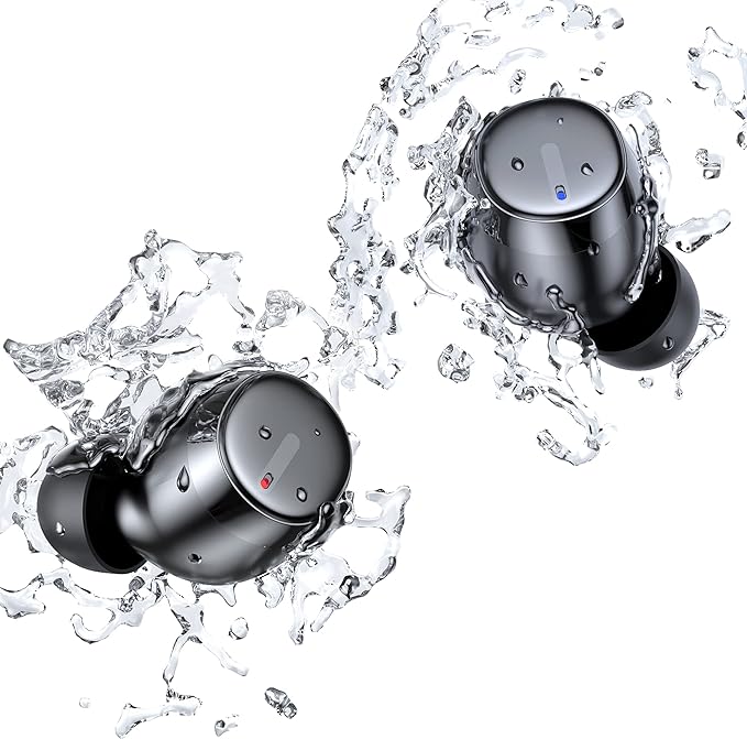 GUSGU True Wireless Earbuds Bluetooth Headphones, Premium Sound Quality, IPX7 Waterproof Wireless Earphones, Bluetooth Earbuds with Microphone for iPhone/Android/iPad