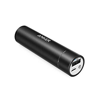 Anker 2nd Generation Astro mini 3350mAh Lipstick-Sized Portable Charger External Battery Power Bank with PowerIQ Technology for iPhone Samsung GoPro and More Black