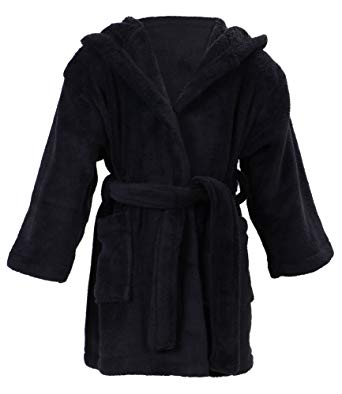 Verabella Boys Girls Plush Hooded Bath Robe Cover up