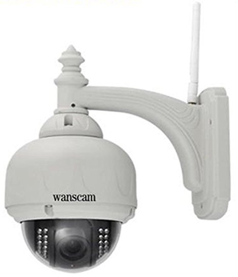 Wanscam PTZ IP Camera AJ-C0WA-C0D8 Vandal-proof Speed Dome Pan:355°/tilt: 90°/3 X Optical Zoom 8mm Wifi Wireless Ir Cut 15 Meter Night Vision