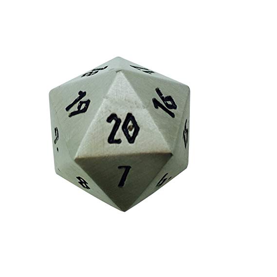 Norse Foundry Aged Mithiral Countdown 25mm Full Metal D20 Dice Life Counter TCG CCG