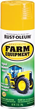 Rust-Oleum 7449830 Specialty Farm Equipment Spray Paint, 12 oz, Caterpillar Yellow