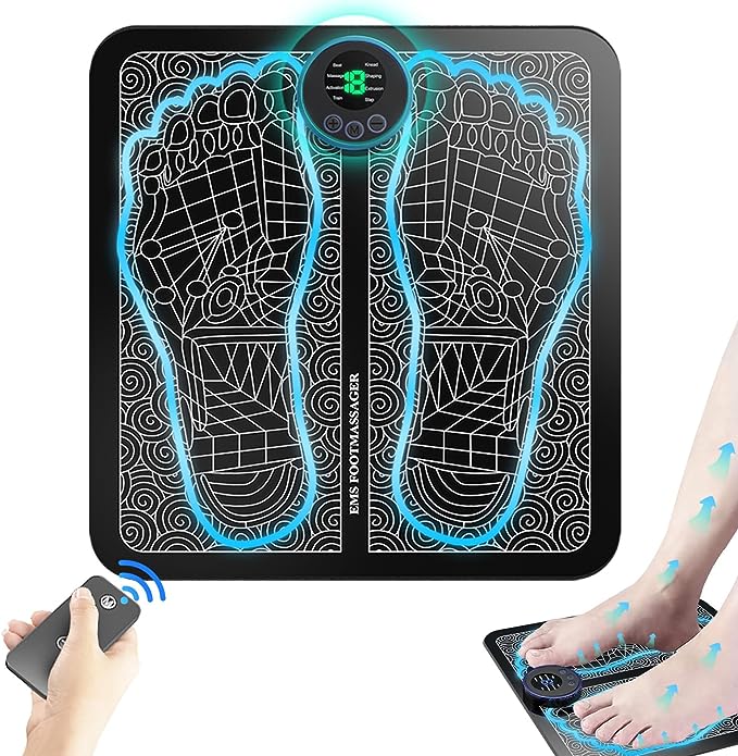 BFAHE EMS Foot Stimulator Foot Massage for Neuropathy feet Massager with Remote Control for Circulation and Pain Relief for Improved Circulation or Muscle Relaxation and Pain Relief